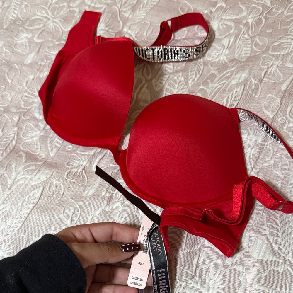 Red Shine Strap Victoria Secret Bra